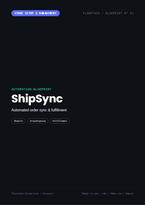 ShipSync — Automated Order Sync & Fulfillment